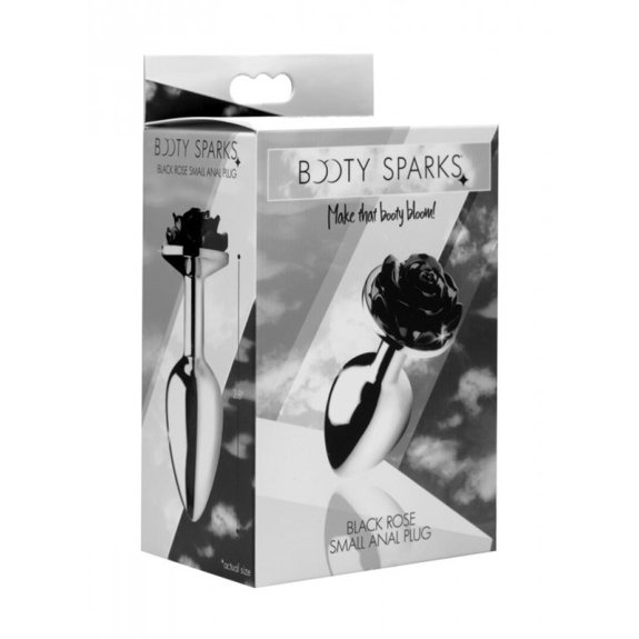 Booty Sparks Black Rose Buttplug - Small