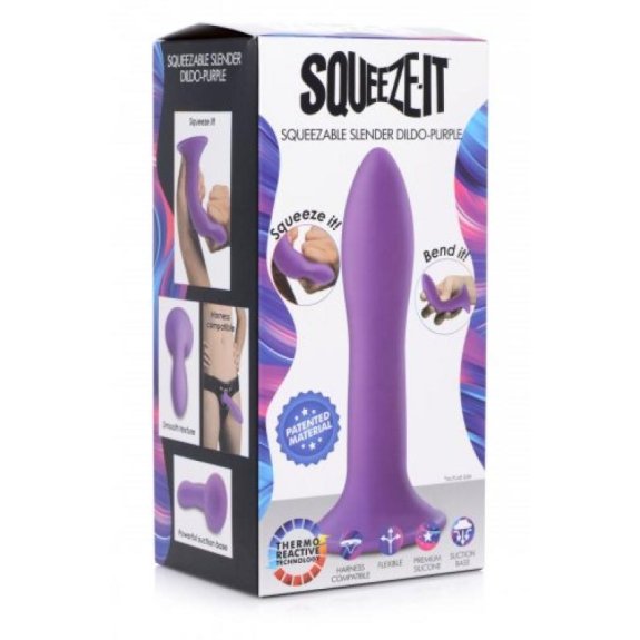 Squeeze-It Squeeze-It Siliconen Dildo - Paars