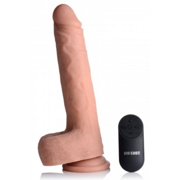 Vibrerende & Stotende Realistische XL Dildo Met Balzak