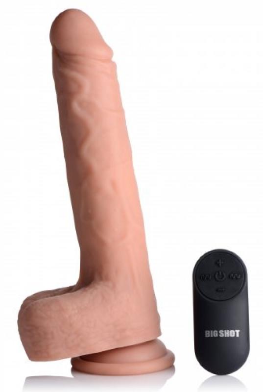 Vibrerende & Stotende Realistische XL Dildo Met Balzak