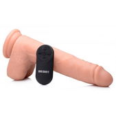 Vibrerende & Stotende Realistische XL Dildo Met Balzak