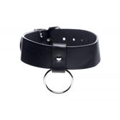 Strict Zwarte Vegan Halsband Met Ring