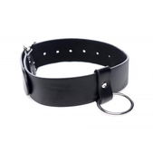 Strict Zwarte Vegan Halsband Met Ring