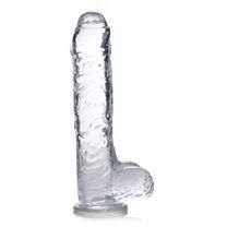 Jock Jock C-Thru Transparante Dildo - 25 cm.
