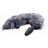 Tailz Vibrerende Anaal Plug Met Vossenstaart - Grijs