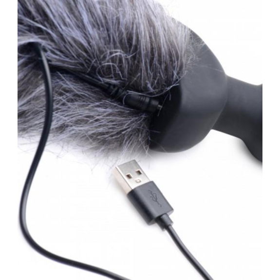 Tailz Vibrerende Anaal Plug Met Vossenstaart - Grijs