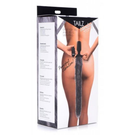 Tailz Vibrerende Anaal Plug Met Vossenstaart - Grijs