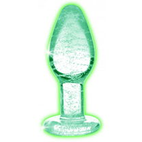 Booty Sparks Glow-in-the-Dark Anaalplug Van Glas - Small