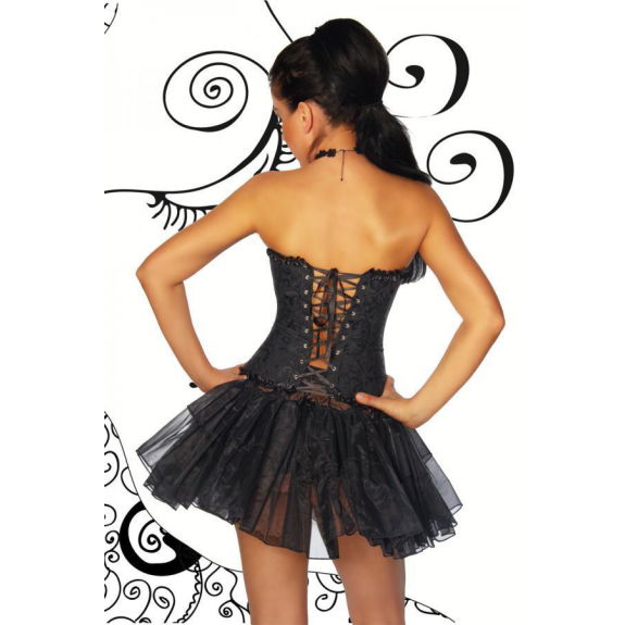 Zwart corset met burlesque patroon