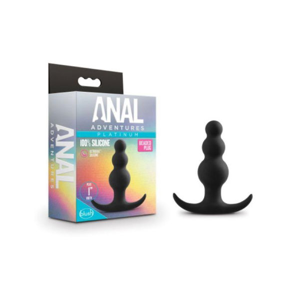 Anal Adventures Platinum - Beaded Anaal Plug Anal Adventures Platinum - Beaded Anaal Plug