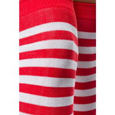 Rood-wit gestreepte overknees