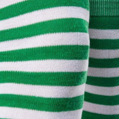 Groen-wit gestreepte overknees