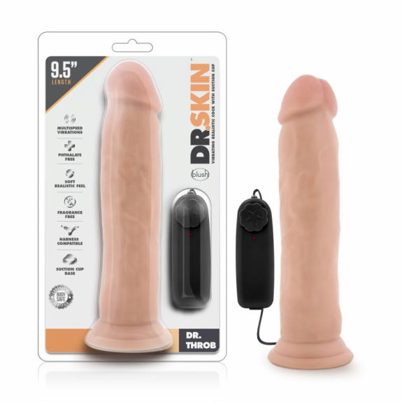 Dr. Skin - Dr. Throb Vibrator Met Zuignap 24 cm Dr. Skin - Dr. Throb Vibrator Met Zuignap 24 cm