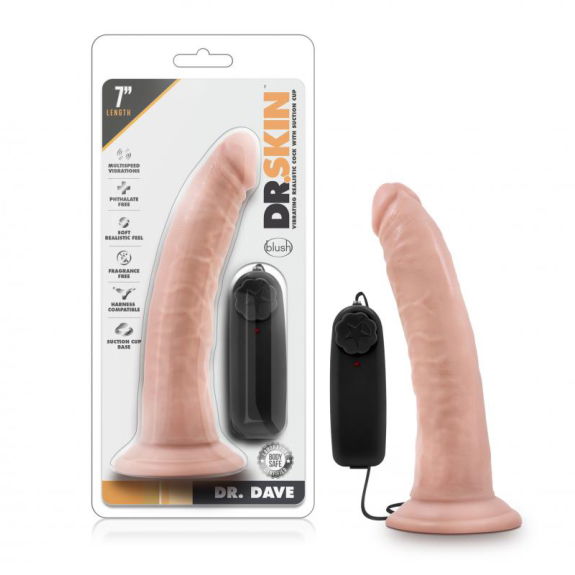 Dr. Skin - Dr. Dave Vibrator Met Zuignap Dr. Skin - Dr. Dave Vibrator Met Zuignap
