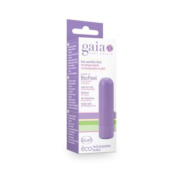 Gaia Gaia Eco Oplaadbare Bullet Vibrator - Lila
