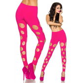 Roze legging met uitsparingen