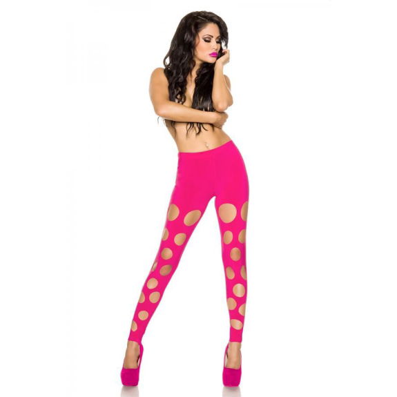 Roze legging met uitsparingen