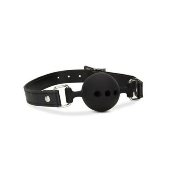 Noir Noir - Siliconen Ball Gag Met Luchtgaten - Zwart