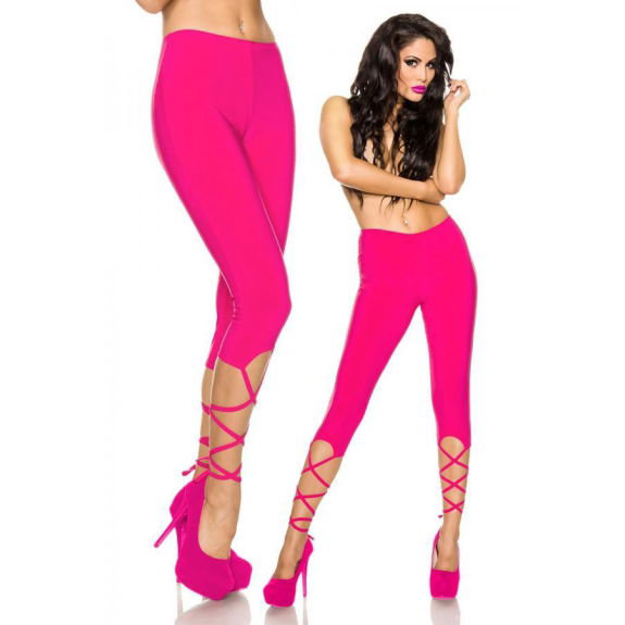 Roze legging met veters