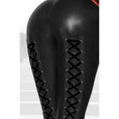 Wetlook-legging met zwarte veters