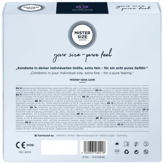 Mister Size MISTER.SIZE 69 mm Condooms 36 stuks
