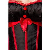 Zwart- rood Burlesque corset
