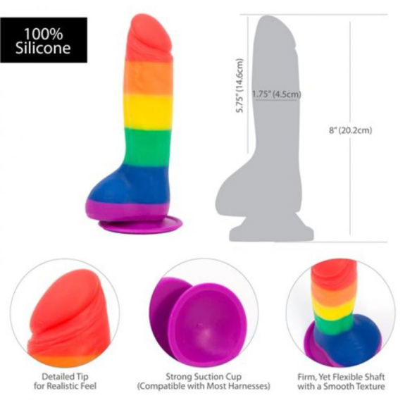 Addiction - Justin Rainbow Siliconen Dildo Addiction - Justin Rainbow Siliconen Dildo