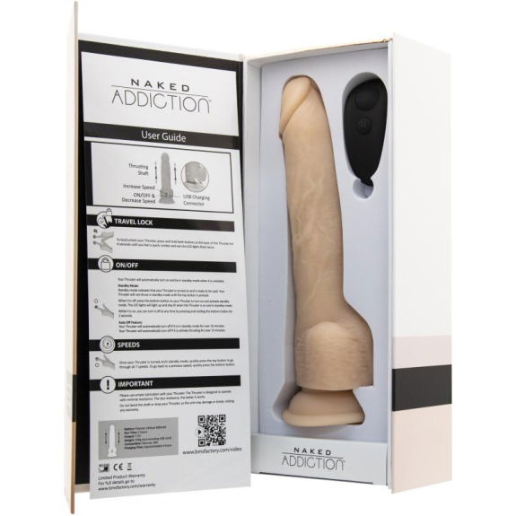 Naked Addiction - Realistische Stotende Dildo met Afstan Naked Addiction - Realistische Stotende Dildo met Afstan