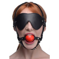 Strict Kinky Verstelbaar Harnas Met blinddoek En Ballgag