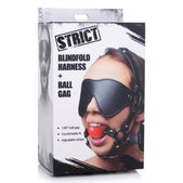 Strict Kinky Verstelbaar Harnas Met blinddoek En Ballgag