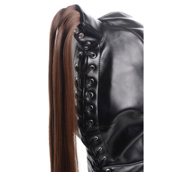 Strict Bondage Hoofd Masker Met Paardenstaart
