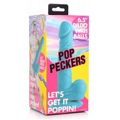 Pop Peckers Poppin Dildo 16,5 cm - Blauw