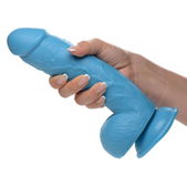 Pop Peckers Poppin Dildo 20 cm - Blauw