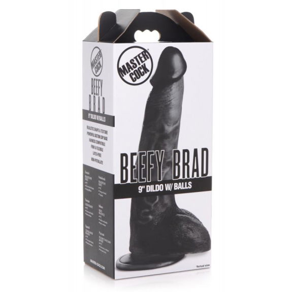 Master Cock Beefy Brad Dildo 22 cm - Zwart