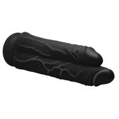 Master Cock Double Stuffer Dubbele Dildo 25 cm - Zwart