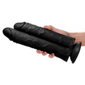 Master Cock Double Stuffer Dubbele Dildo 25 cm - Zwart