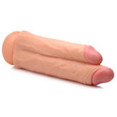 Master Cock Double Stuffer Dubbele Dildo 25 cm - Beige