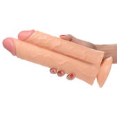 Master Cock Double Stuffer Dubbele Dildo 25 cm - Beige