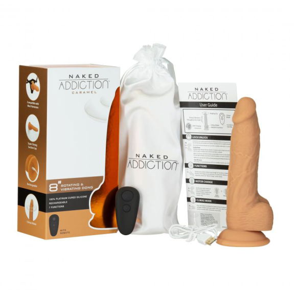 Naked Addiction Roterende & Vibrerende Dildo Naked Addiction Roterende & Vibrerende Dildo