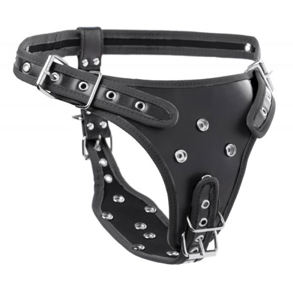 Strict Double Penetration Strap On Harnas - Zwart