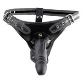 Strict Double Penetration Strap On Harnas - Zwart