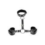 Halsband Met Polsboeien Restraint Set - Zwart