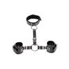 Strict Halsband Met Polsboeien Restraint Set - Zwart Strict Halsband Met Polsboeien Restraint Set - Zwart