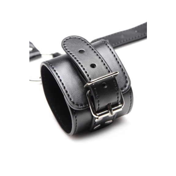 Strict Halsband Met Polsboeien Restraint Set - Zwart