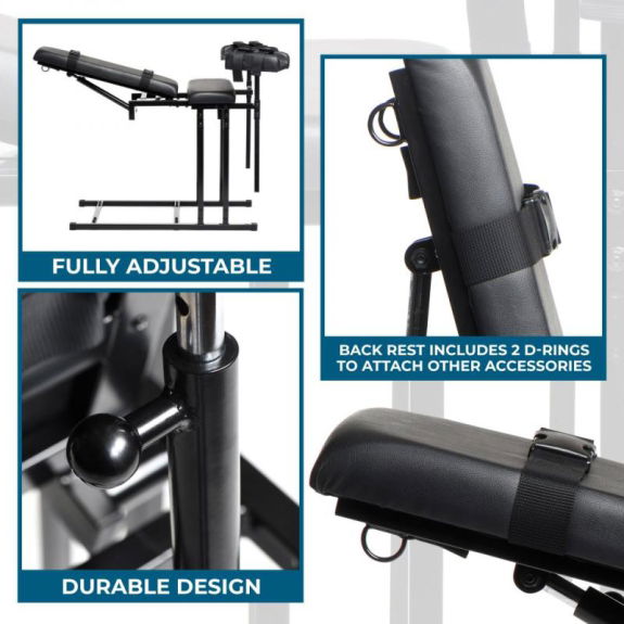Master Series Extreme Obedience BDSM Stoel - Zwart