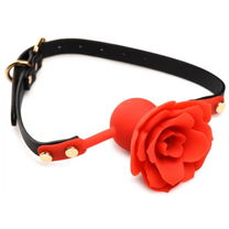 Master Series Blossom Siliconen Roos Gag - Rood