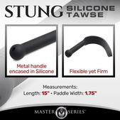 Master Series Stung Siliconen Zweep - Zwart
