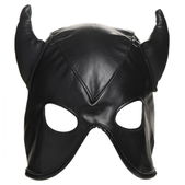 Dungeon Demon Bondage Masker Met Hoorns