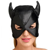 Dungeon Demon Bondage Masker Met Hoorns
