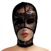 Master Series Lace Seduction Bondage Masker - Zwart